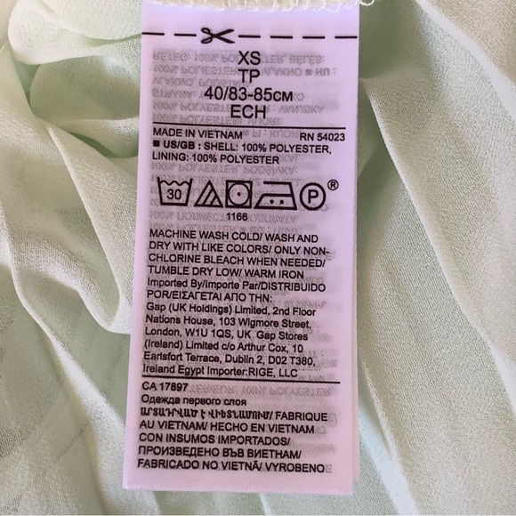 Banana Republic Pleated Sleeveless Blouse Honeydew Green NWT Size XS Tank Top - Picture 5 of 11